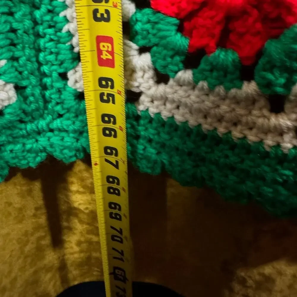 Handmade Crochet CARMICHAEL Name Blanket Christmas Runner 3D Rose Vintage 30x67